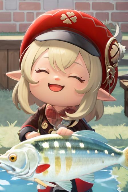 22881-3842801132-masterpiece, best quality,  ,chibi,1girl,klee _(genshin impact_),blonde hair,red hat,pointy ears,closed eyes, open mouth, smile,.png